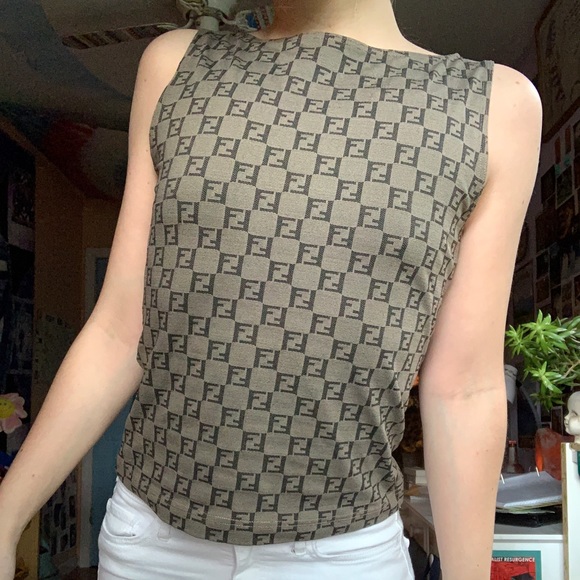 Fendi Tops - Authentic Fendi Mare Monogram Tank Top